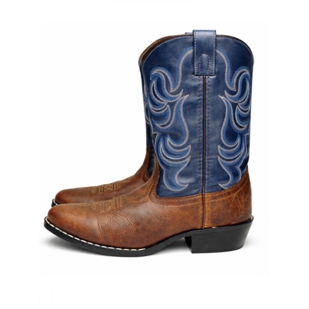 Cody James Brown & Blue Western Cowboy Boots Men’s Size 6D Leather Like New - Picture 2 of 9